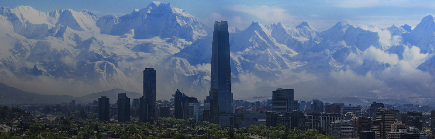 Fotografía panorámica de Santiago de Chile