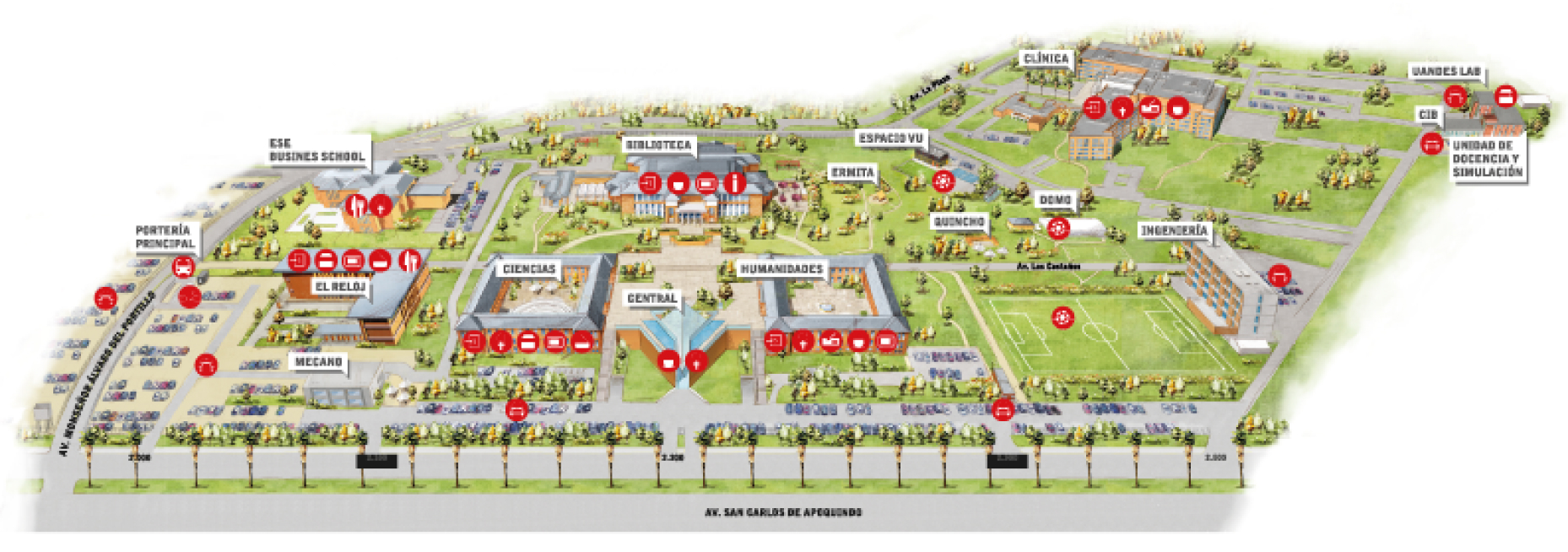 Mapa Campus UANDES